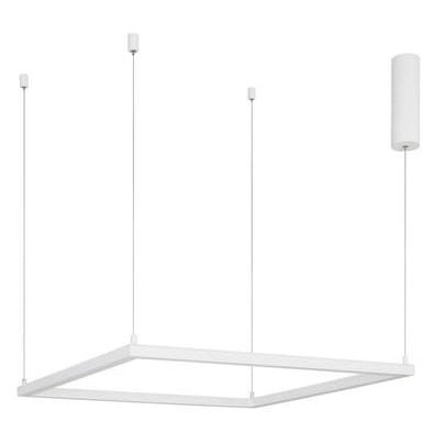 LAMPA wisząca JAEN LE41429 Luces Exclusivas kwadratowa OPRAWA metalowy ZWIS LED 40W 3000K minimalistyczny biały