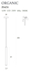 Wisząca lampa Organic P0458 Maxlight LED 1W 3000K tuba miedziana