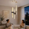 Wisząca lampa szklana KELLY złota przydymiona 31-54531 3xLED 8W 2700K na stół
