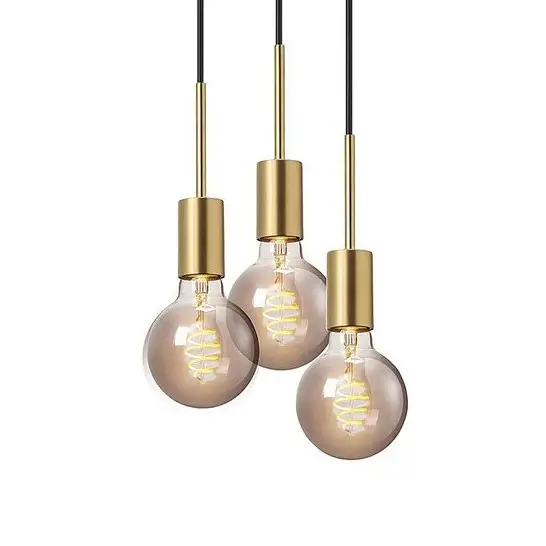 Potrójna wisząca lampa do salonu Paco 2112063035 mosiądz