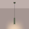 Wisząca lampa podłużna KARBON SL.1611 tubka ryflowana oliwkowa