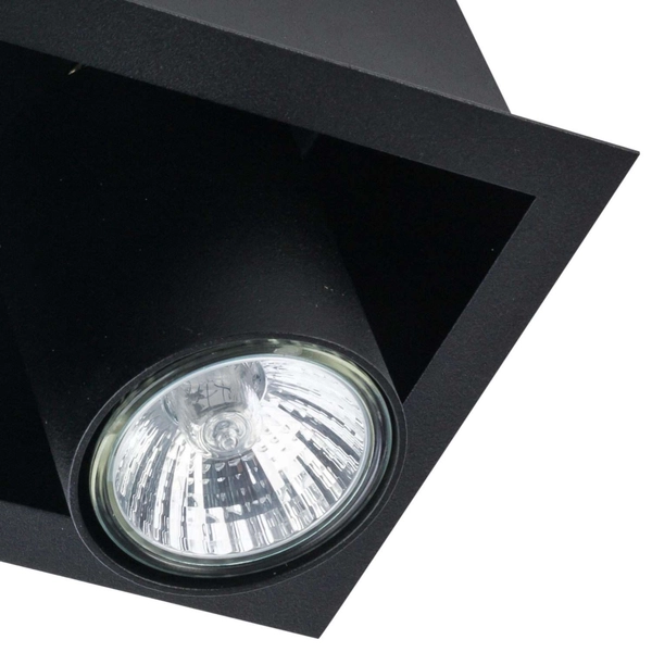 Podtynkowa LAMPA sufitowa EYE MOD 8940 Nowodvorski metalowa OPRAWA prostokątne tuby wpuszczane czarne