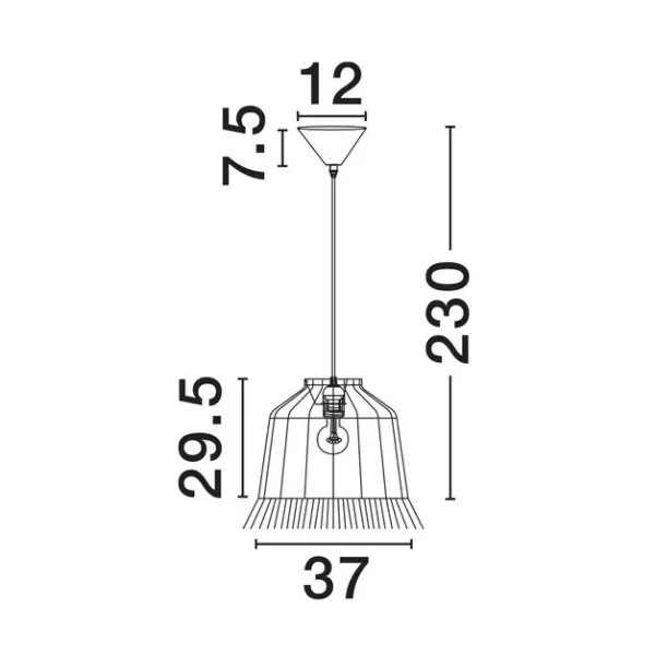 Wisząca lampa do salonu boho FANLIZA LE45359 frędzelki brązowa