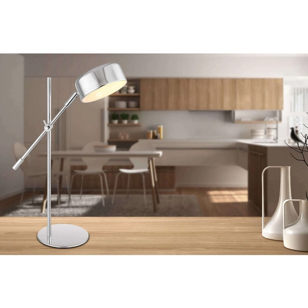 Stołowa LAMPA regulowana GIANNA 24099TC Globo biurkowa LAMPKA do gabinetu chrom