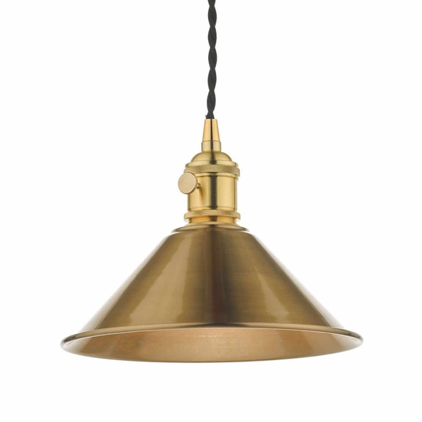 Metalowa lampa wisząca Hadano HAD0140-01 Dar Lighting mosiądz brąz