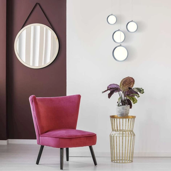 LAMPA wisząca CIRCOLO ML265 Milagro metalowa OPRAWA zwis LED 29W 4000K okręgi circles chrom