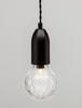 Czarna lampa wisząca BANI LE42715 szklana klosz przezroczysty