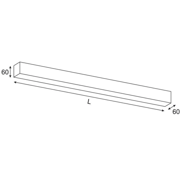 Lampa ścienna Lupinus 6115013203-1 Elkim LED 40W 4000K liniowa czarna