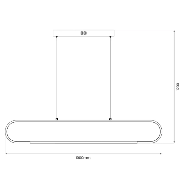 Lampa wisząca nad stół FRAME ML1046 LED 42W 4000K do jadalni czarna