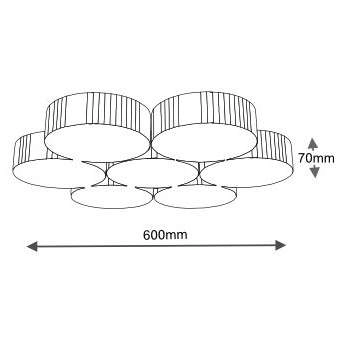 Sufitowa LAMPA plafon ZAMA 7047 Shilo natynkowa OPRAWA LED 112W 3000K czarna