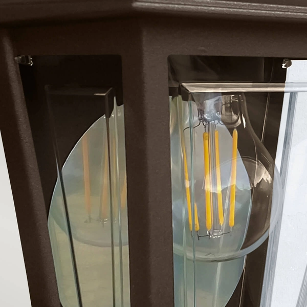 Elewacyjna lampa ogrodowa DECO-LANE7-BRONZE Elstead lampion IP44 brązowy