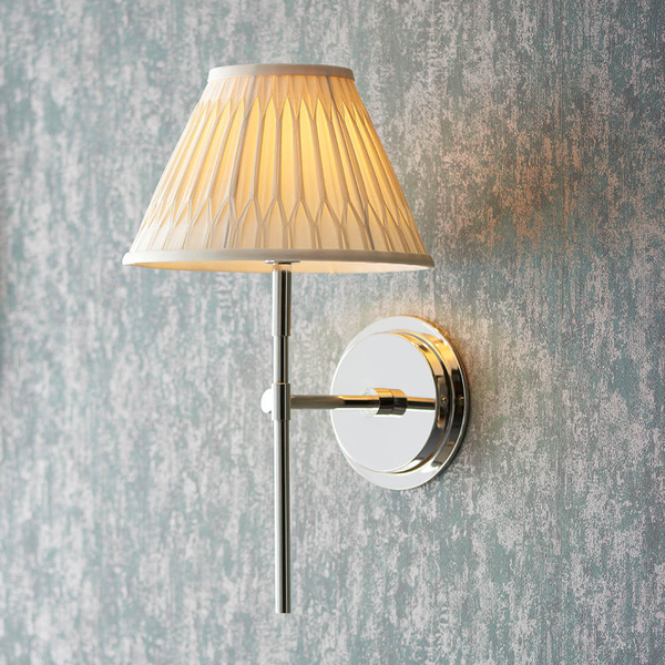Salonowa lampa ścienna Rennes & Chatsworth 103357 z abażurem nikiel