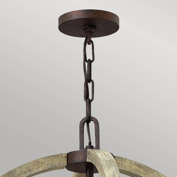 Klasyczna lampa wisząca Middlefield HK-MIDDLEFIELDP4 vintage rdzawa