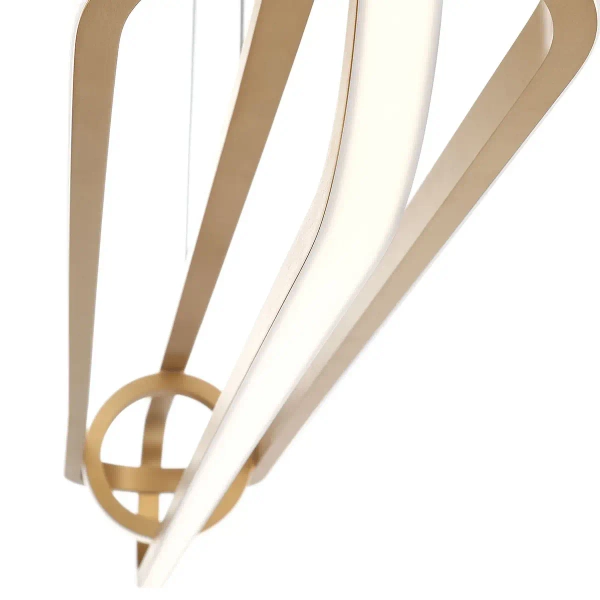 Wisząca lampa owalna Demark QN-DEMARK-LP-BG LED 58W 3000K nad stół złoty