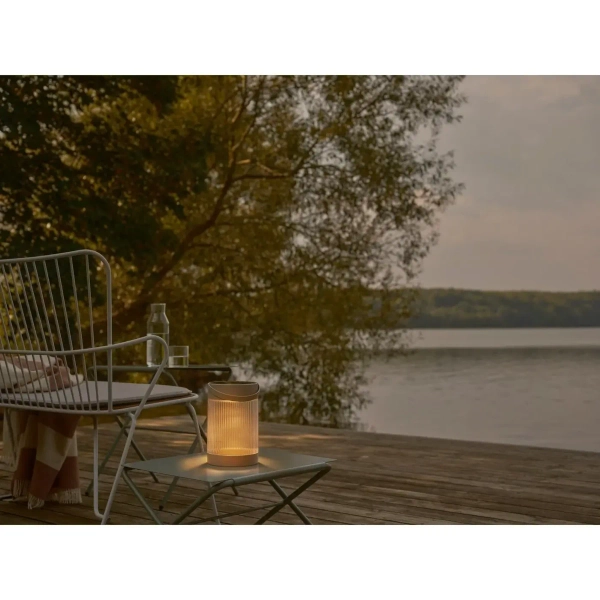 Stołowa lampka zewnętrzna Coupar 2518215009 IP44 tuba solarna beżowy