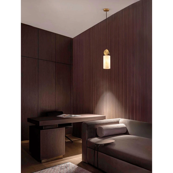 Zwisająca lampa nad stół SAIPINA LE44622 sopel tuba złota biała