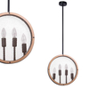 LAMPA wisząca ARETE 312907 Polux rustykalna OPRAWA okrągła ZWIS świecznikowy złoty czarny