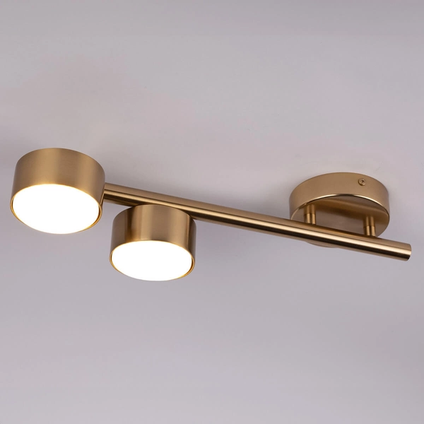 Metalowa lampa nasufitowa Punto 40824 Sigma do sypialni złota