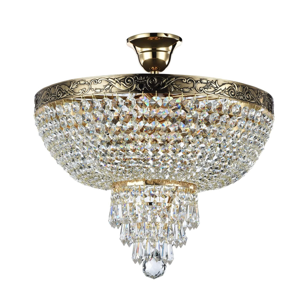 Pałacowa LAMPA plafon PALACE DIA890-CL-05-G Maytoni sufitowa OPRAWA kryształowa plafoniera ampla glamour mosiądz