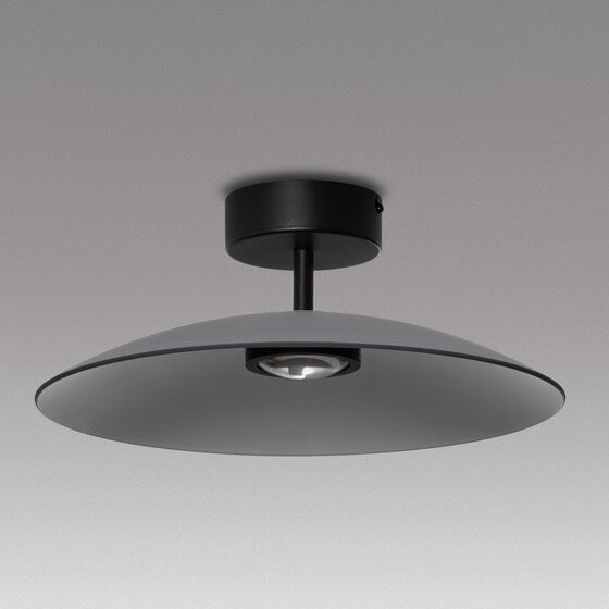 Lampa sufitowa do jadalni PECA LE44277 LED 12W 3000K talerz czarna szara
