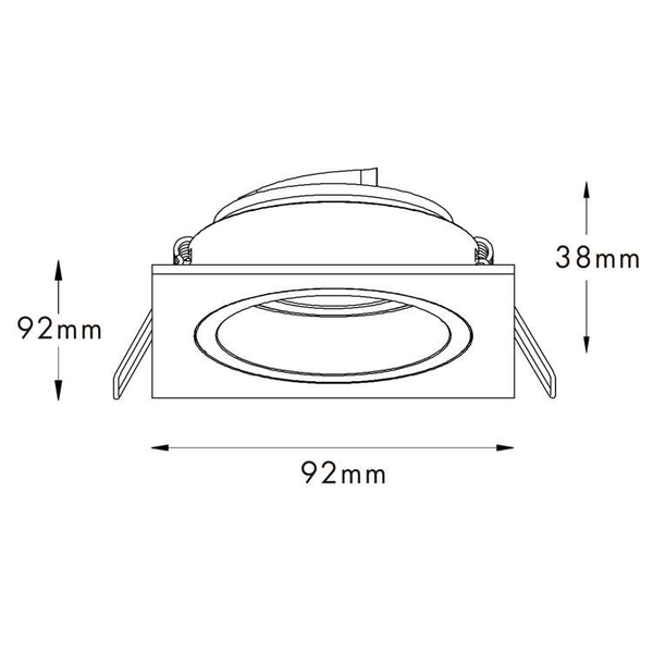 Kwadratowa lampa sufitowa CHUCK DL SQUARE 92703-N wpuszczana biała