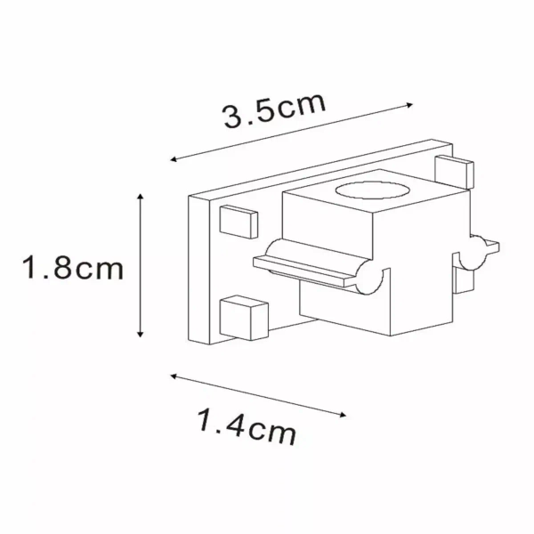 Dodatkowa szyna do przedłużenia Track 09950/01/30 Lucide 1-fazowa 1m czarna