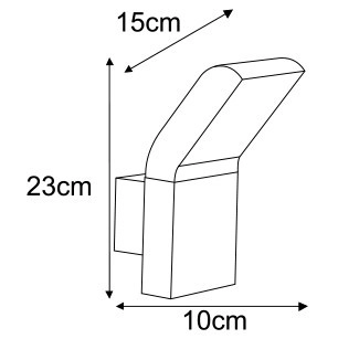Elewacyjna LAMPA ogrodowa Vidar K-8146 Kaja ścienna OPRAWA zewnętrzna LED 12W 4000K outdoor IP54 czarna