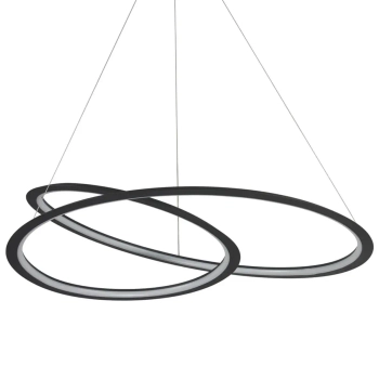 Wisząca lampa salonowa Spirello ST-8826P/B Step LED 80W 3000K pierścień czarna