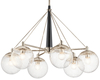 Zwisowa lampa nad stół QN-MARILYN6 kulista retro nikiel