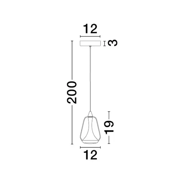 ledowa lampa wisząca RORIZNO LE45112 LED 8W 3000K czarno złota