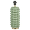 Tkaninowa lampa stołowa Etzel ETZ4224 ceramiczna zielona mosiądz
