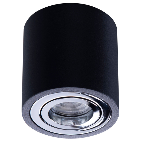 Kierunkowa lampa sufitowa Brant AZ2929 okrągła czarna chrom