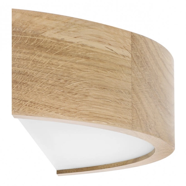 Kinkiet ścienny Cleo 1307623600196 Temar loftowa półokrąg drewniany