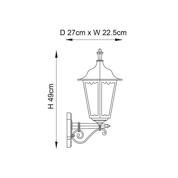 Elewacyjny kinkiet ścienny Burford 76546 Endon IP44 szkło latarnia czarny mat