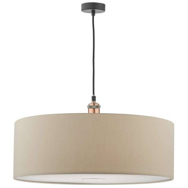 Lampa wisząca Waco WAC0164+RON8629 Dar Lighting  okrągły abażur czarna beż