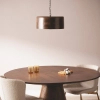 Wiszący lampa z drewno mango Niche ABR-LWD-NICH na łańcuchu brązowa