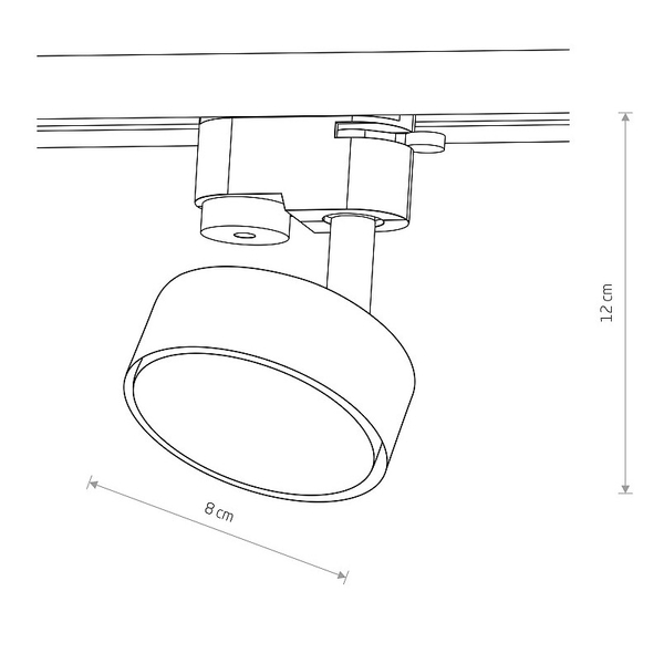 Okrągła lampa do systemów szynowych Profile Puck 10358 Nowodvorski czarna