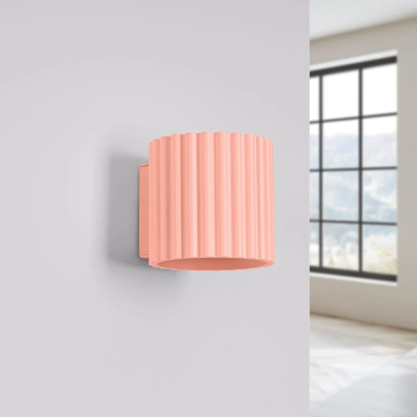 Ścienna lampa ryfel AURA brzoskwiniowa SL.1826 1xG9 metalowa