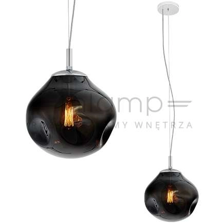 LAMPA wisząca AVIA S 10421108 Kaspa szklana OPRAWA zwis grafitowy