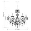 Lampa wisząca Cuimbra 63116-6 świecznikowa chrom crystals
