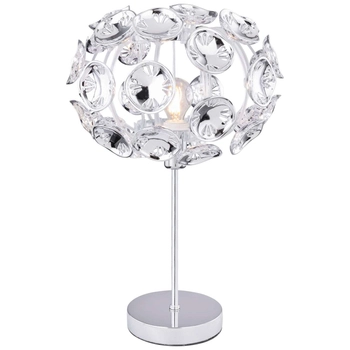 Stojąca LAMPA stołowa LUGGO 51500T Globo biurkowa LAMPKA dekoracyjna glamour chromowana