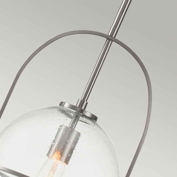 Wisząca lampa QN-SOMERSET-P-C-BN zwis ball kula nikiel