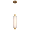 Szklana lampa wisząca tuba OSMO ST-15038P-1 LED 9W 3000K nad stół mosiądz