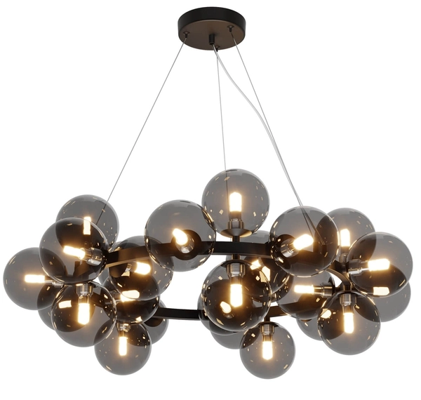 Lampa wisząca kulista Dallas MOD545PL-25B molekuły przydymione