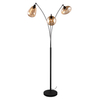 Loftowa lampa stojąca VESTARI DL313417000 do salonu kule czarna bursztynowa