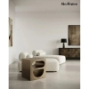Kwadratowy stolik VECTOR MM001501100388 złoty drewniany nowoczesny 55cm