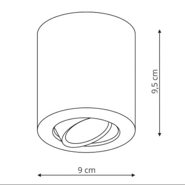LAMPA sufitowa TULON LP-5441/1SM BK Light prestige regulowana OPRAWA metalowy downlight czarna