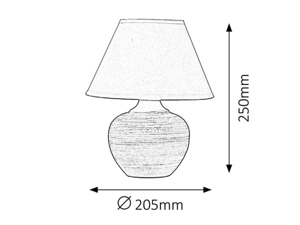 Lampa do sypialni Molly 4391 ceramika abażur biały beżowy