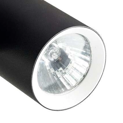 Sufitowa LAMPA plafon BOSTON LP-741/1W BK/WH Light Prestige regulowana OPRAWA tuby metalowe czarne białe