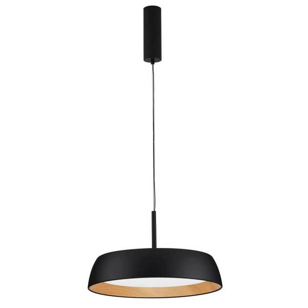 Zwisająca lampa nad wyspę CARACOLLO LE44810 LED 40W 3000K czarny drewniany